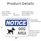 Signmission Dog Area, 10 in W x Rectangle, Aluminum OS-2PACK-NS-A-710-L-15491 - alternate 3